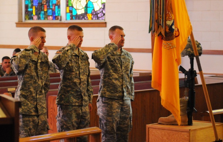 Soldiers pay their last respects